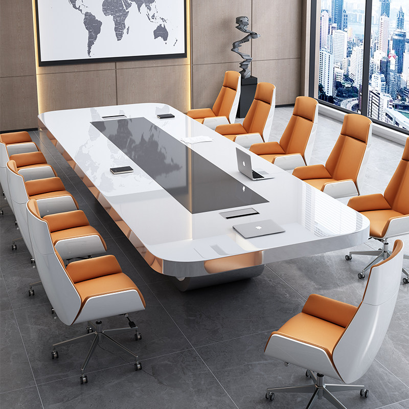 Paint conference table long table fashion office conference table simple modern rectangular conference room long table and chair combination