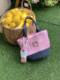 Korean niche grid storage handbag large capacity original simple beach bag commuting pink bucket bag summer