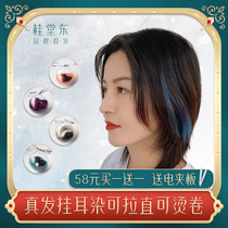 Star Net Red fashion fashion popular real hair silk trend colorful wig hair hanging ear dyeing style fashion hair dyeing