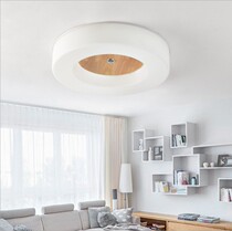 National Nordic modern simple led acrylic ceiling lamp solid wood round bedroom study ceiling lamp