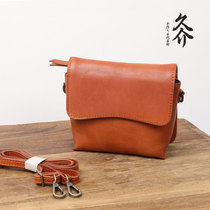 Handmade top layer cowhide mini diagonal bag steamed bread small bag 2020 new ladies small square bag genuine leather shoulder bag