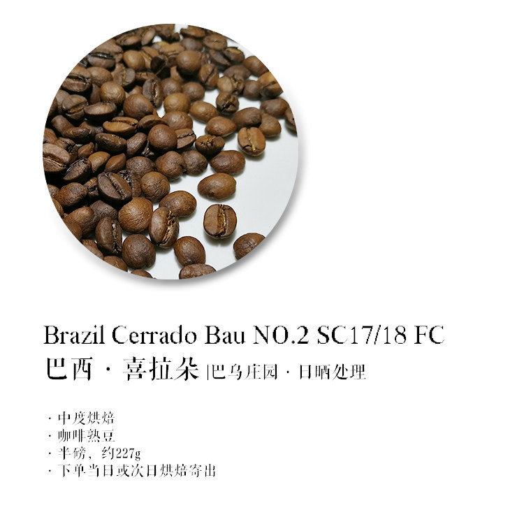 Coffee Beans Brazil Hilado Bau Manor NO2 sun-treated single-product coffee beans Half-pound 227g