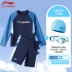 Đồ bơi trẻ em Li Ning dài tay cho bé trai 2024 bộ đồ bơi chống nắng cho trẻ em và thanh thiếu niên cỡ vừa và lớn mới 2024 áo bơi dài tay bé trai áo tắm trẻ em hồng hạnh 