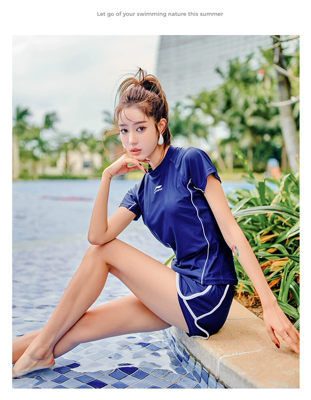 bộ đồ bơi nữ đẹp Đồ bơi Li Ning nữ 2024 mới chia mùa hè bảo thủ cỡ lớn mỡ mm che bụng đồ bơi thể thao giảm béo đồ bơi nữ cao cấp đồ bơi nữ bikini