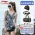 Li Ning Đồ Bơi Một Mảnh Quần Lót Boxer Nữ 2023 Mới Suối Nước Nóng Size Lớn Che Bụng Bảo Thủ đồ bơi chống nắng nữ đồ bơi trẻ em nữ 