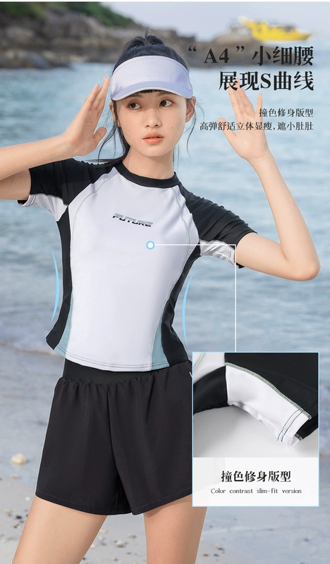 đồ bơi nữ 2 mảnh Đồ bơi Li Ning nữ 2023 Mới Xuân Nóng Thu Đông Chia Bảo Thủ Hơi Béo Che Da Quần Bơi Giảm Béo đồ bơi nữ đẹp dồ bơi nữ