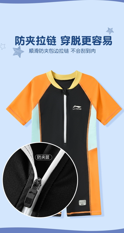 Đồ bơi một mảnh Li Ning cho bé trai và bé gái 2024 bộ đồ bơi chống nắng chuyên nghiệp cho trẻ em vừa và lớn mới 2024 áo bơi dài tay bé trai cửa hàng đồ bơi trẻ em