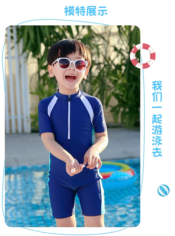 Áo tắm trẻ em Li Ning suối nước nóng một mảnh 2022 mới bé trai nhỏ, vừa và lớn bé gái đồ bơi ấm áp cho bé đồ bơi bé gái đẹp áo bơi dài tay bé gái