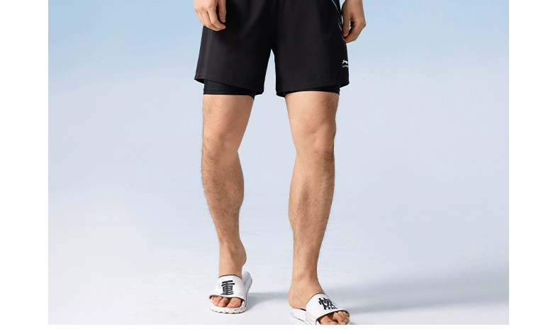 Quần bơi Li Ning nam 2024 thiết bị mới dành cho nam trọn bộ gồm quần bơi hai lớp năm điểm, mũ bơi và kính bơi bộ ba món shop đồ bơi nam gần đây set đồ bơi nam
