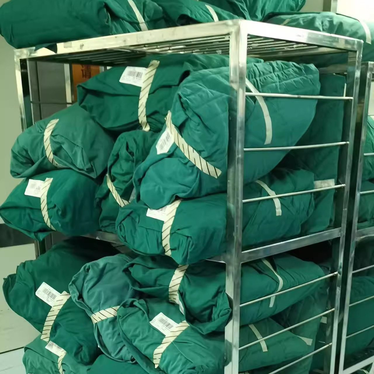 医院用304不锈钢置物架无菌物品运送车移动带轮货架器械包周转车