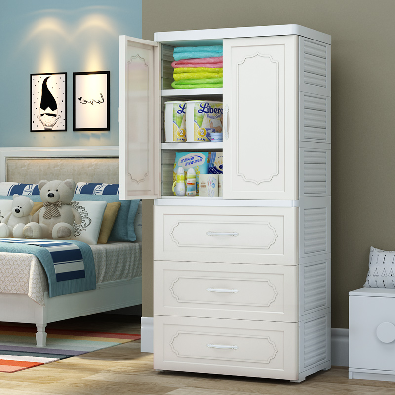 Large Children S Wardrobe Double Door Storage Cabinet Drawer