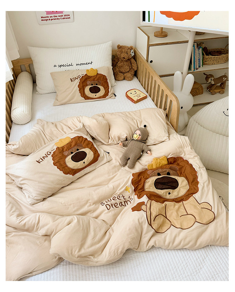 Детское зимнее одеяло класса А из вязаного хлопка со съемным чехлом, мультяшная розовая собачка, односпальное утепленное одеяло