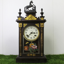 老物件马头钟老式挂钟座钟怀旧风机械钟表民俗影视道具摆件