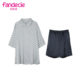 Fundis Couple Wear Men's Pajamas Cat Print Comfortable Satin Loose Home Clothes Set FLM0204