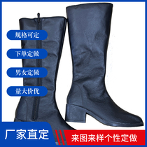 Mongolian dance shoes pigskin custom-made black breathable soft material Xinjiang Tibetan dance shoes custom-made for men and women