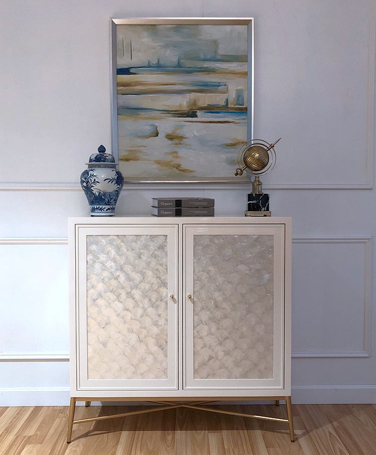 Custom light and luxurious closing cabinet minimalist Shells Shoe Cabinet Rear Modern Storage Cabinet American Door Hall Cabinet Decorated Cabinet Entrance Cabinet