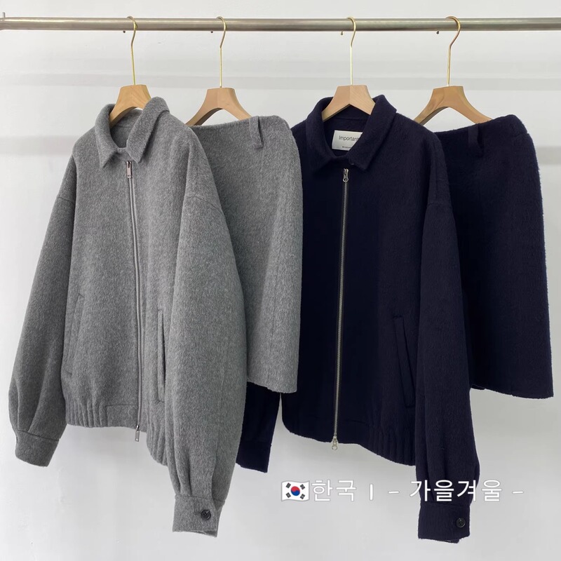 Baseball Uniform 2025 New Autumn and Winter Double-Sided 100% Wool Lapel Coat Straight Skirt Casual Woolen Suit
