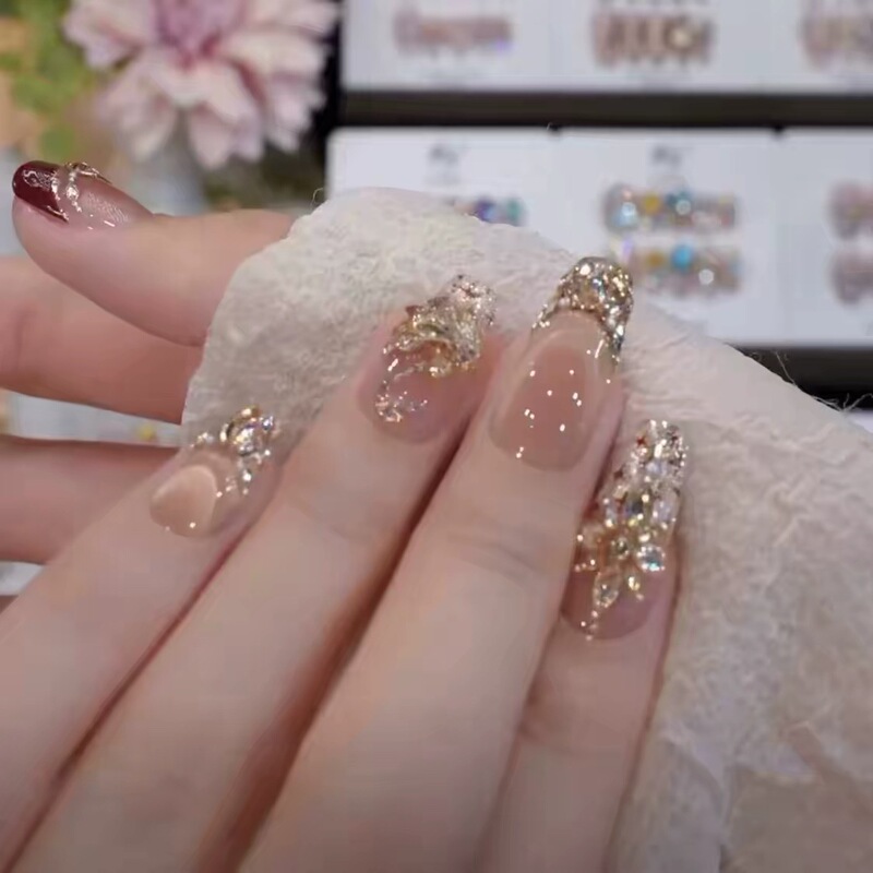【Little Fragrant Goose】New Style Pure Handmade Wearable Nails with a Light Luxury and High-End Feel, Cat-Eye Effect, Brightening Effect, Wearable Pure Handmade Nail Pieces 【Little Fragrant Goose】New Style Pure Handmade Wearable Nails with a Light Luxury and High-End Feel, Cat-Eye Effect, Brightening Effect, Wearable Pure Handmade Nail Pieces