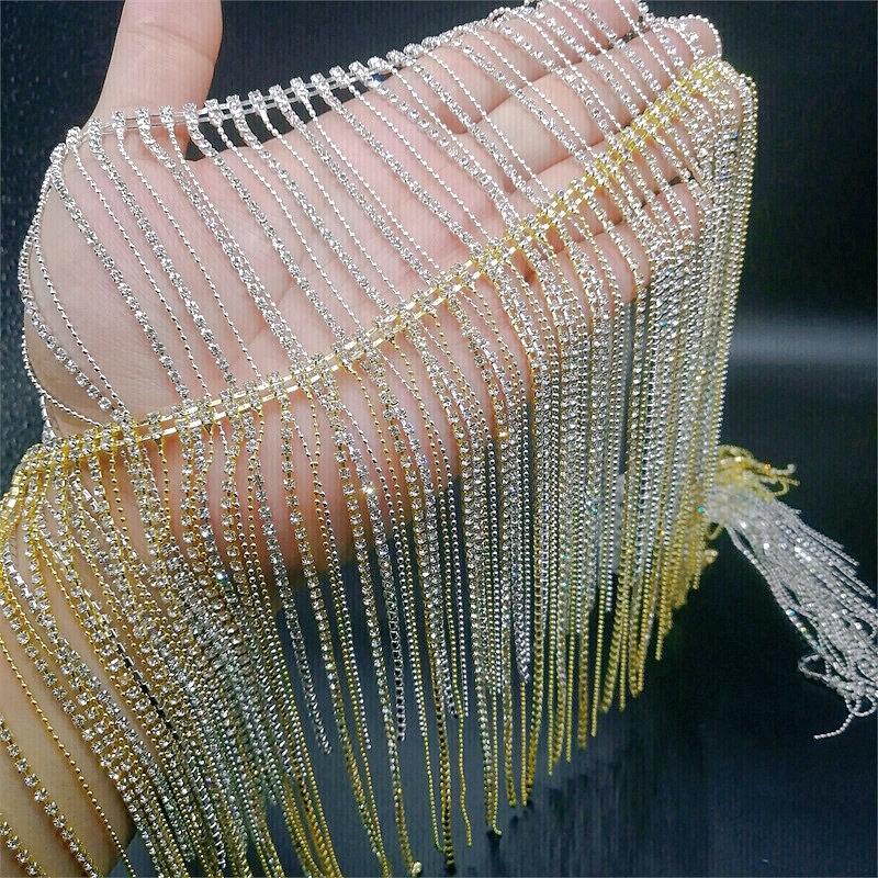 New Long Tassel 18cm DIY Hand-Sewn Diamond Chain Tassel Chain Clothing Accessories Stage Clothing Shoes and Hats Clothing Accessories