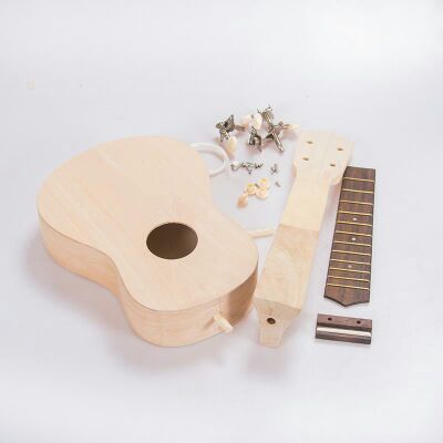 Factory direct wooden 21 inch small guitar homemade assembly diy ukulele hand painted activity material package