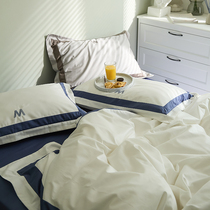 (rich mountain strawberry) 100 Xinjiang long suede cotton four pieces full cotton pure cotton light and luxurious wind embroidery sheet quilt cover