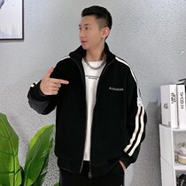 Xun Shi Demin's brother's men's handsome Austrian velvet coat autumn fashion men's zipper loose casual jacket