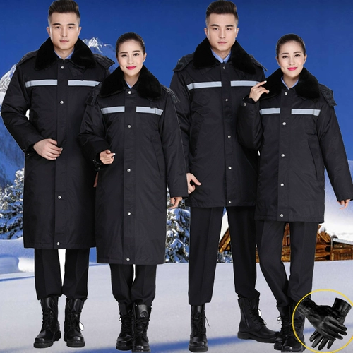 Длинный дорожный пуховик для работы, куртка, средней длины, увеличенная толщина