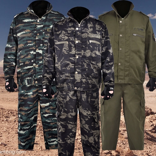 Камуфляжный осенний износостойкий комплект подходит для мужчин и женщин для работы, увеличенная толщина, защита от ожогов