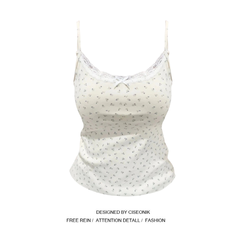 Plus Size Lace Camisole for Women, Can Be Worn as an Inner Layer or Outerwear, Sweet and Sexy Floral Short Top