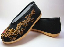 Special mens single shoes old Beijing cloth shoes black round casual shoes non-slip driving shoes Kung Fu shoes breathable soft bottom