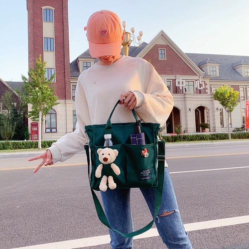 Сумка через плечо, брендовый вместительный и большой портативный универсальный шоппер на одно плечо, коллекция 2021, в корейском стиле