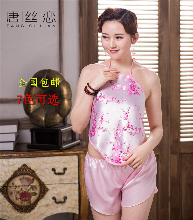 Abdominal pocket ladies sexy female adult underwear suit sexy classical retro court performance temptation pajamas