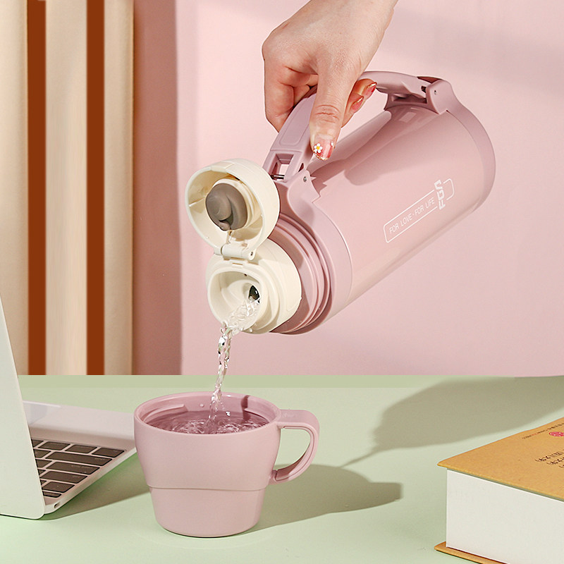 Fuguang thermos cup large capacity female students simple cute outdoor portable kettle baby baby out travel pot