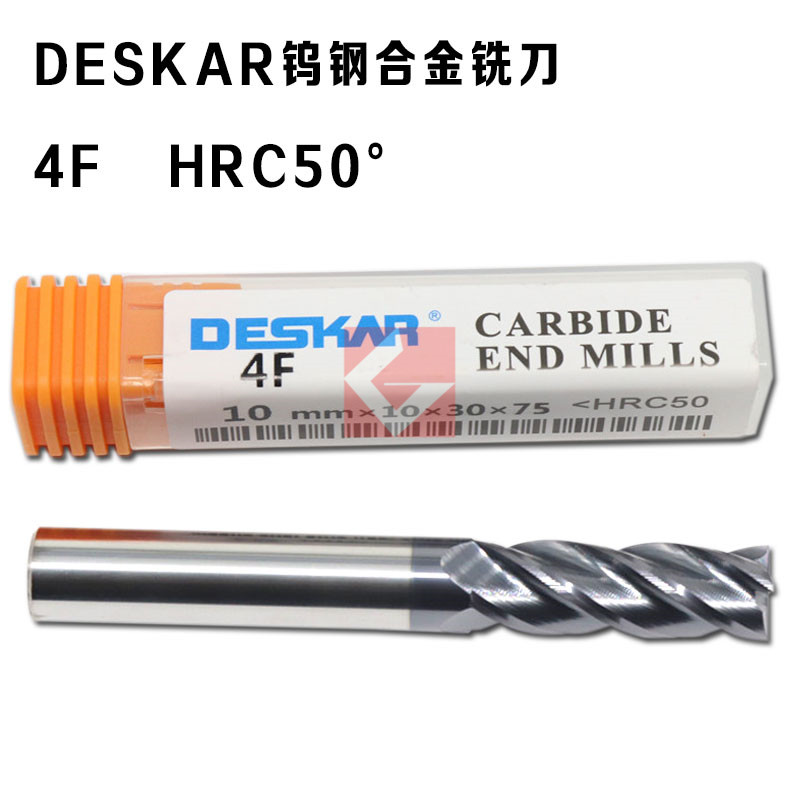 DESKAR Deiska tungsten steel milling cutter 50 degree coated alloy milling cutter 4 blades 3 4 5 6 8 10 12 14