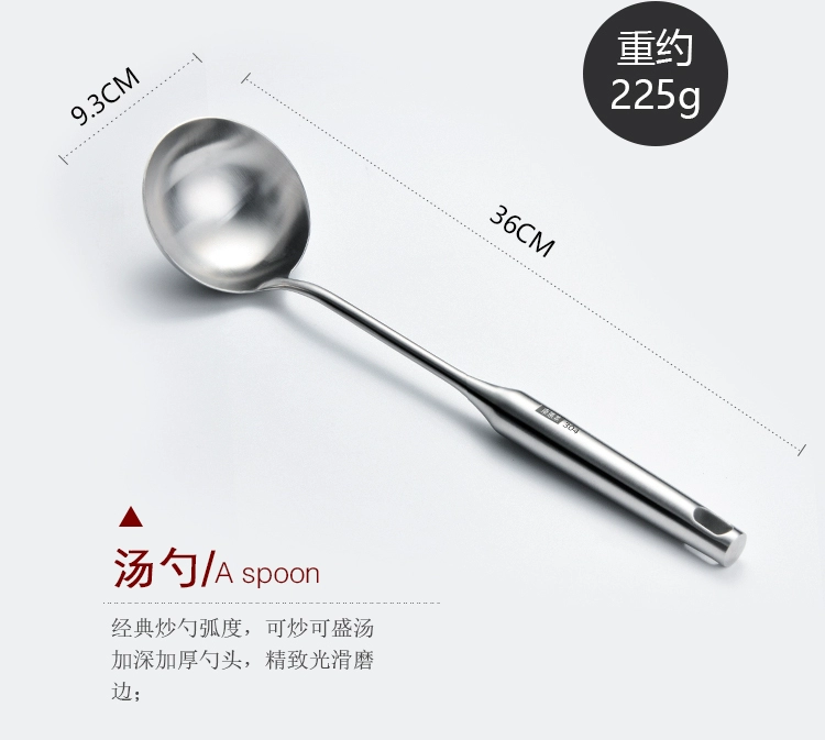 Đồ dùng nhà bếp bằng thép không gỉ 304 cao cấp của Đức đặt thìa inox kệ bếp xào thìa lớn