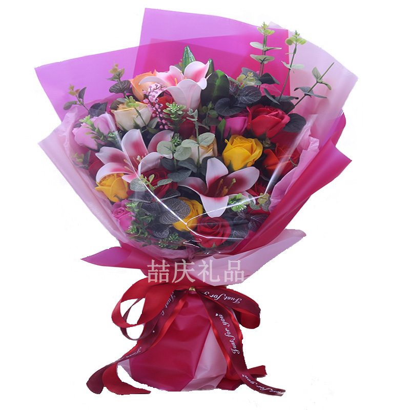 Nghi thức xã giao mô phỏng bó hoa lễ trao giải thưởng lễ đón khách sân khấu hoa sân khấu cảm ơn khách hàng - Hoa nhân tạo / Cây / Trái cây cây xương rồng giả
