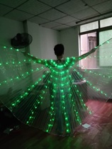 LED glowing wings Cape bar atmosphere props dance show glowing wings suit gogo show cloak
