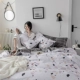 ins gió tấm đỏ ròng trên tâm trí đơn giản ký túc xá ba mảnh tấm được trang bị giường 4 gia đình bốn bông chăn bông cô gái của - Bộ đồ giường bốn mảnh