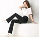 2023 Spring and Autumn High Waist Stretch Large Size Pants Straight Leg Flared Pants Plus Size Slim Pants Comfortable and Versatile