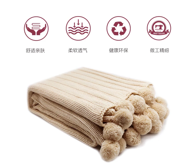 Điện thoại nhà chưa thường chăn mền dệt kim là chăn văn phòng nap chăn choàng Bắc Âu khăn sofa nhỏ gọn đi xe - Ném / Chăn