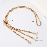 Маленький золотой шар-фонарь-цепочка-ОТ с пряжкой-прямое золото (120см) Подходит для сумок с дырочками.