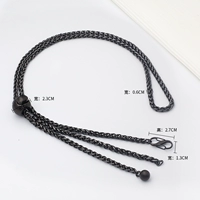 Маленький золотой шарик-фонарь-цепочка с пряжкой-пистолетом (120 см). Подходит для сумок с отверстиями.