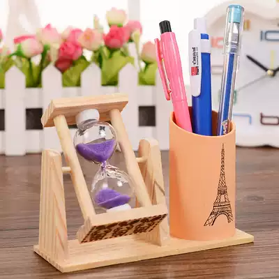 Primary school prizes pen holder gifts creative kindergarten prizes practical ornaments hourglass June 1 Children's Day A450