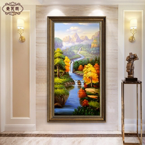 Cornucopia landscape painting Entrance decorative painting Vertical aisle Feng Shui patron American Hanging painting Lucky painting European mural