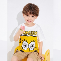 Domei Balabala baby boy T-shirt short sleeve cotton summer middle child sponge baby blouse 20822111716