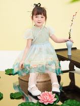 Domei Barabara baby girl girl one-piece dress cotton summer middle child national wind skirt dress 208222111045