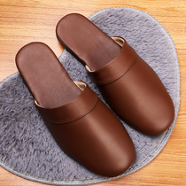 Handmade sheepskin slippers Indoor home non-slip couple home women home four seasons floor pigskin velvet bottom slippers men