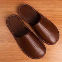 Handmade Spring Autumn Season Baotou Genuine Leather Face Slippers Mens House No Smelly Feet Non-slip Soft Bottom Waterproof Bull Leather Bottom Slippers Woman