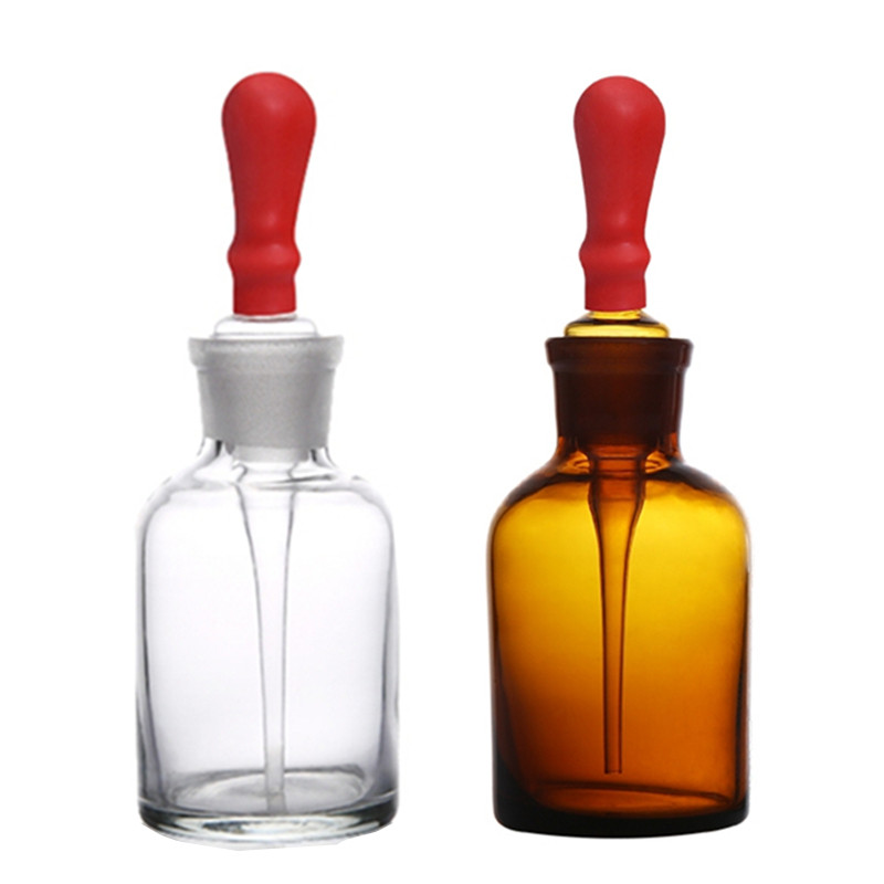 白滴瓶30ml60ml125ml棕滴瓶茶滴瓶 精油瓶吸管瓶 滴管瓶玻璃滴瓶