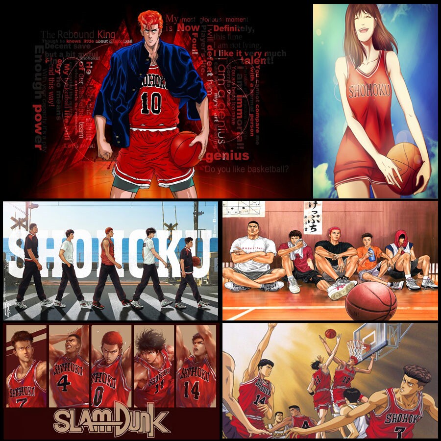 Dunk Basket Masters Decoration Painting Poster Cartoon Wall Collage cherry wood Flower Road sticker Dormitory Bedroom Wall Wallpaper Self-Stick-Taobao